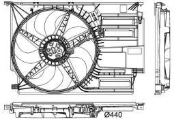 Fan, engine cooling MAHLE CFF403000P