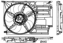 Fan, engine cooling MAHLE CFF405000P