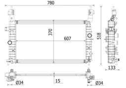 Radiator, engine cooling MAHLE CR2120000P