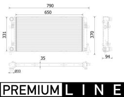 Radiator, engine cooling MAHLE CR2222000P