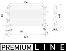 Radiator, engine cooling MAHLE CR2226000P