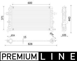 Radiator, engine cooling MAHLE CR2227000P