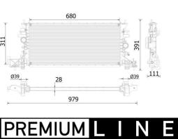 Radiator, engine cooling MAHLE CR2251000P