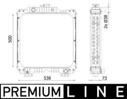 Radiator, engine cooling MAHLE CR134000S