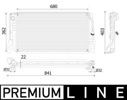 Radiator, engine cooling MAHLE CR2316000P