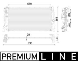 Radiator, engine cooling MAHLE CR2323000P