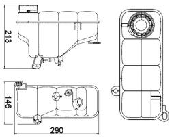 Expansion Tank, coolant MAHLE CRT5000S