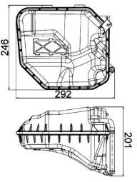 Expansion Tank, coolant MAHLE CRT9000S