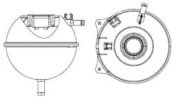 Expansion Tank, coolant MAHLE CRT23000S