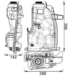 Expansion Tank, coolant MAHLE CRT76000S