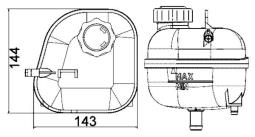 Expansion Tank, coolant MAHLE CRT85001S