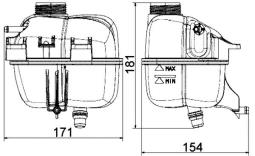 Expansion Tank, coolant MAHLE CRT87001S