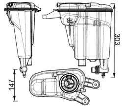 Expansion Tank, coolant MAHLE CRT95000S