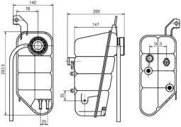 Expansion Tank, coolant MAHLE CRT118000S