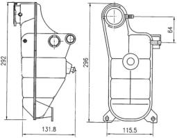 Expansion Tank, coolant MAHLE CRT119000S