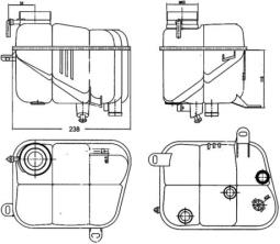 Expansion Tank, coolant MAHLE CRT120000S