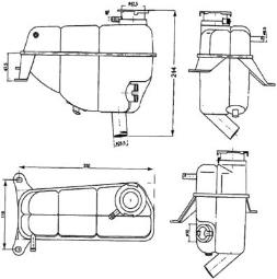 Expansion Tank, coolant MAHLE CRT121000S