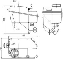 Expansion Tank, coolant MAHLE CRT202000S