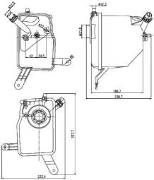 Expansion Tank, coolant MAHLE CRT205000S