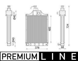 Radiator, engine cooling MAHLE CR2399000P