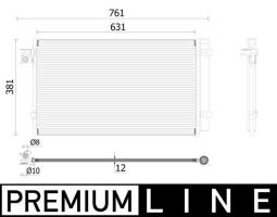 Condenser, air conditioning MAHLE AC896000P