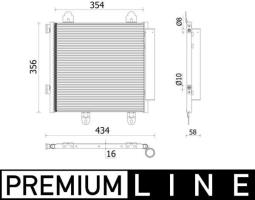 Condenser, air conditioning MAHLE AC897000P