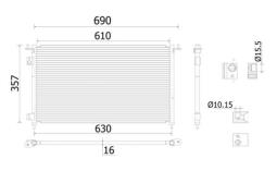 Condenser, air conditioning MAHLE AC909000S