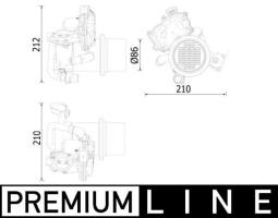 Cooler, exhaust gas recirculation MAHLE CE20000P