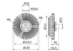 Clutch, radiator fan MAHLE CFC46000S