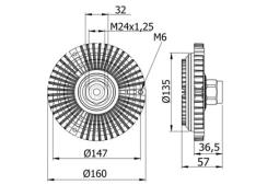 Clutch, radiator fan MAHLE CFC58000S