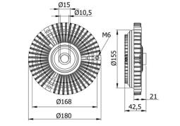 Clutch, radiator fan MAHLE CFC71000S