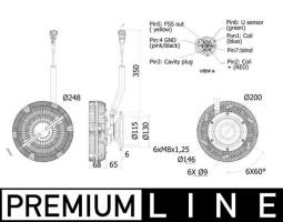 Clutch, radiator fan MAHLE CFC90001P