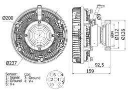 Clutch, radiator fan MAHLE CFC100000S