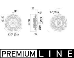 Clutch, radiator fan MAHLE CFC107001P