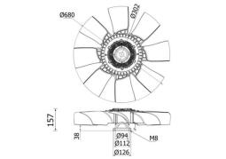 Fan, engine cooling MAHLE CFF414000S