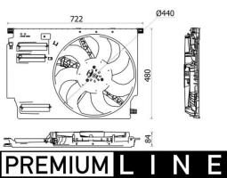 Fan, engine cooling MAHLE CFF532000P