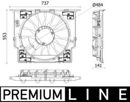 Fan, engine cooling MAHLE CFF534000P