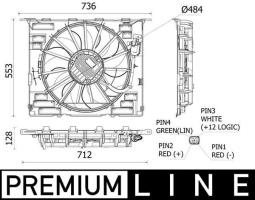 Fan, engine cooling MAHLE CFF535000P