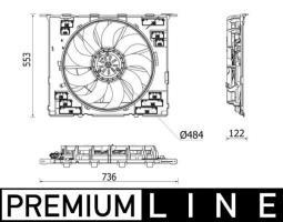 Fan, engine cooling MAHLE CFF542000P