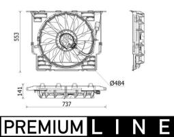 Fan, engine cooling MAHLE CFF543000P