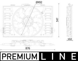 Fan, engine cooling MAHLE CFF545000P