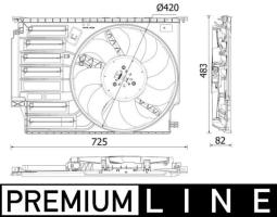 Fan, engine cooling MAHLE CFF548000P