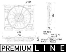 Fan, engine cooling MAHLE CFF549000P