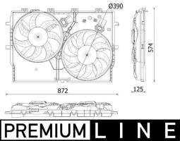 Fan, engine cooling MAHLE CFF550000P