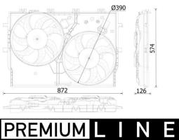 Fan, engine cooling MAHLE CFF551000P