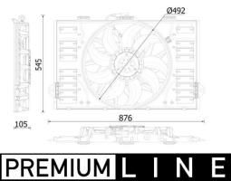 Fan, engine cooling MAHLE CFF553000P