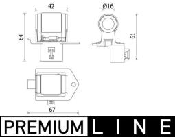 Series Resistor, electric motor (radiator fan) MAHLE CFR8000P