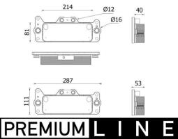 Oil Cooler, automatic transmission MAHLE CLC222000P