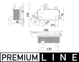 Oil Cooler, automatic transmission MAHLE CLC230000P