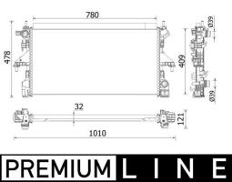 Radiator, engine cooling MAHLE CR934000P